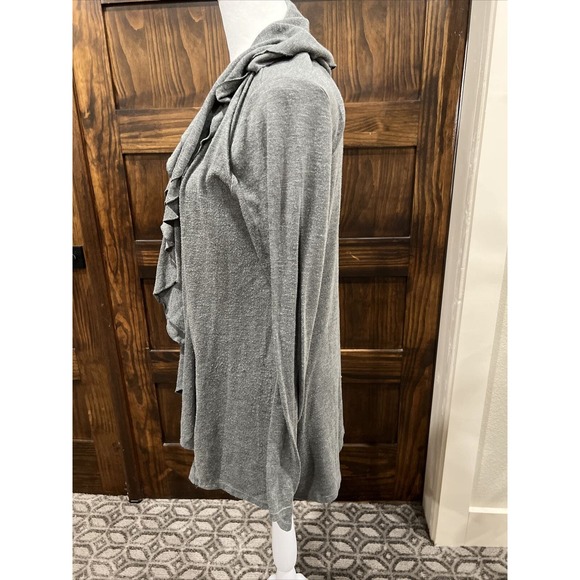 Gramercy 22 Womens Gray Tank Ruffle Cardigan Size S - Picture 5 of 9
